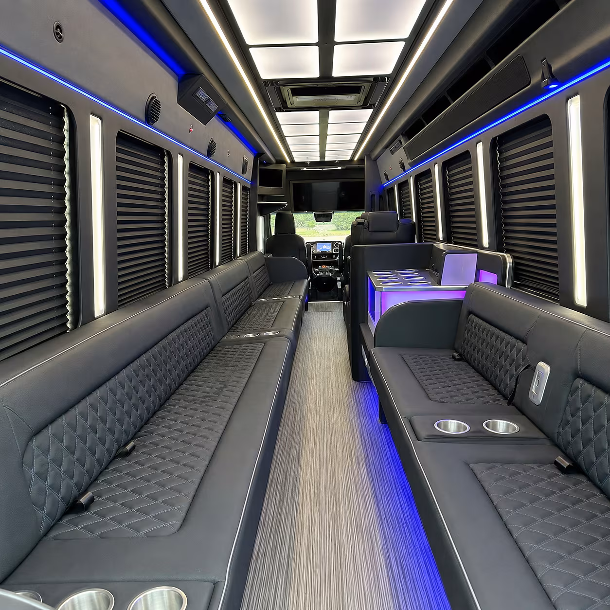 gilroy party bus rental interior
