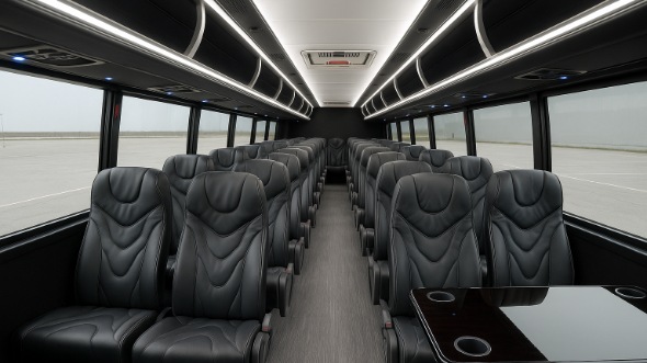 Interior of Charter Bus Company Gilroy's 20 Passenger Mini bus in Gilroy