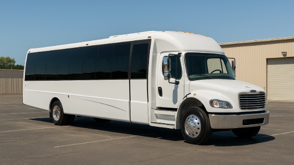Exterior of Charter Bus Company Gilroy's 35 Passenger Minibus in Gilroy