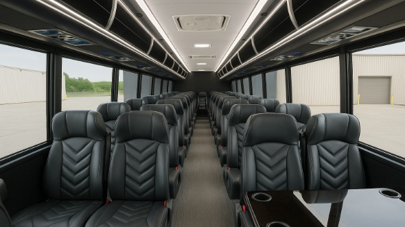 Interior of Charter Bus Company Gilroy's 35 Passenger Minibus in Gilroy