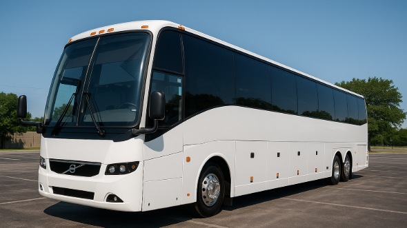 Exterior of Charter Bus Company Campbell's 56 Passenger Charter Bus in Campbell