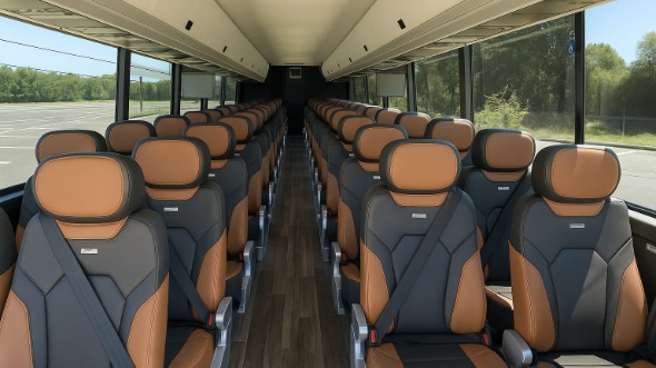 gilroy 50 passenger charter bus inside