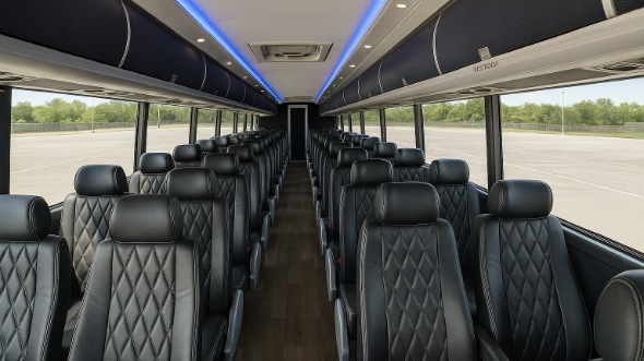 gilroy 55 passenger charter bus inside