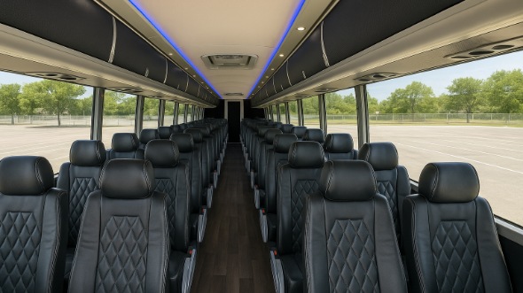 gilroy 56 passenger charter bus inside