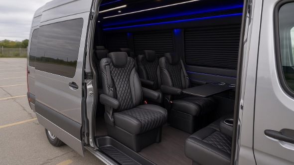 gilroy sprinter van with driver inside