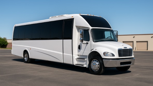 Exterior of Charter Bus Company Morgan Hill's Party Bus in Morgan Hill